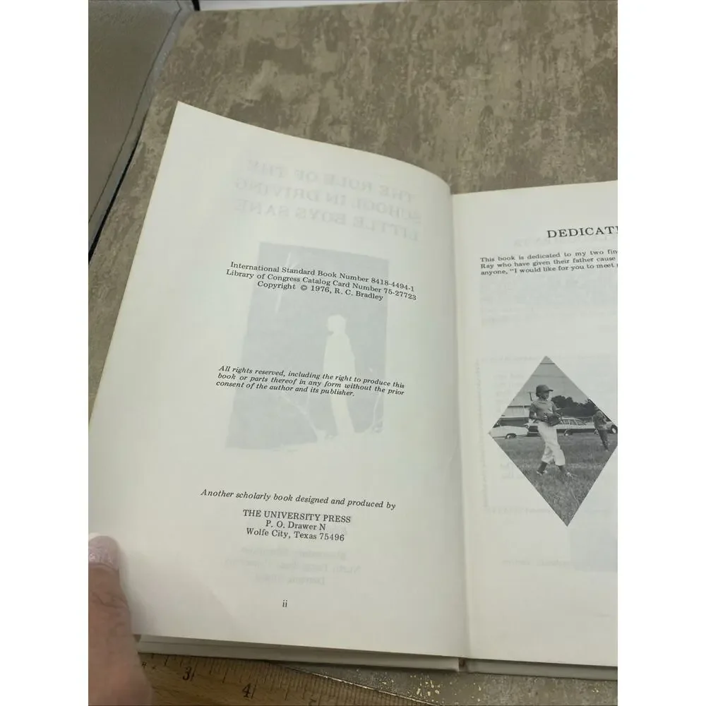 “The Role If The School In Driving Little Boys Sane” Book By RC Bradley-1976